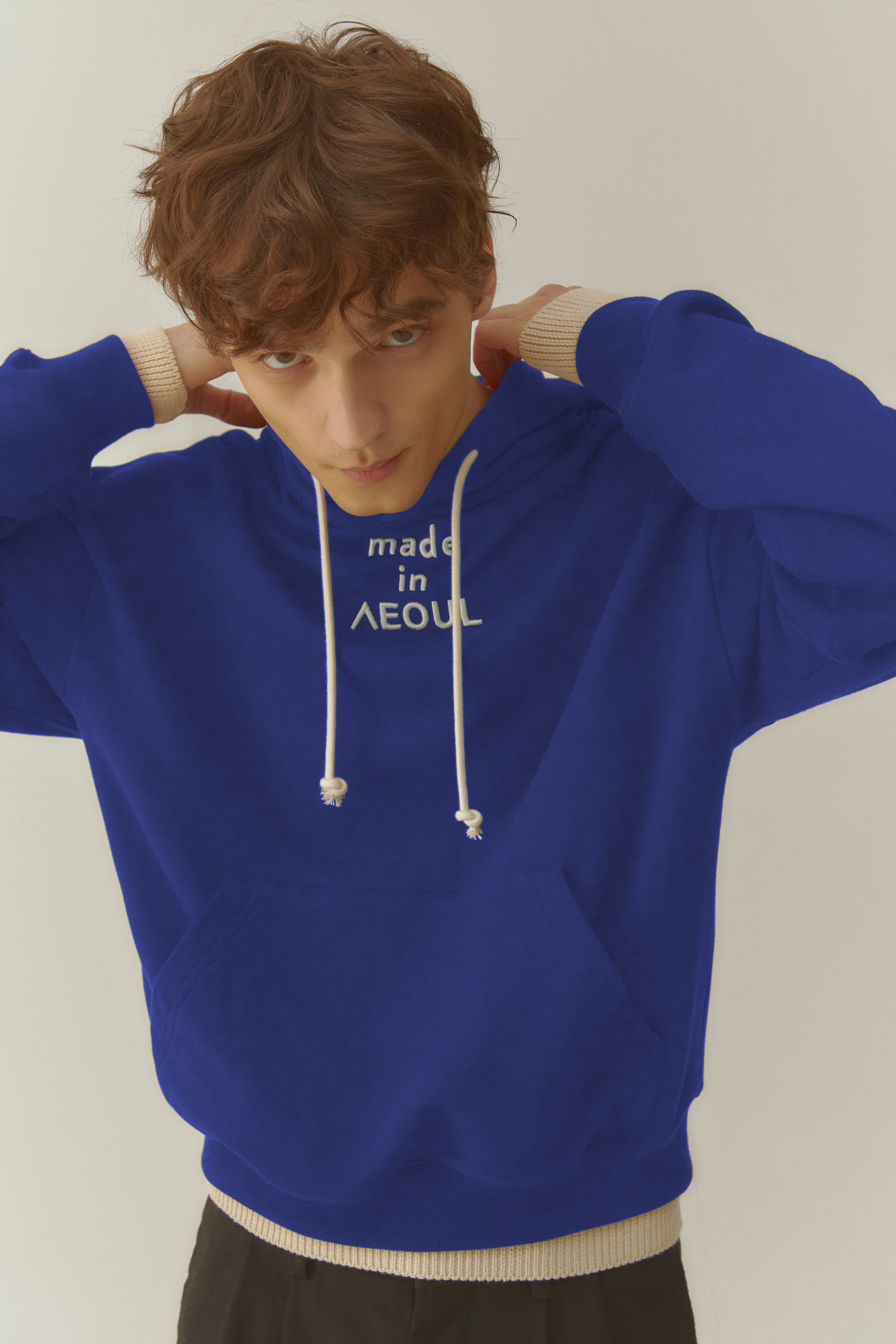 OVERSIZED MADE IN SEOUL HOODIE BLUE